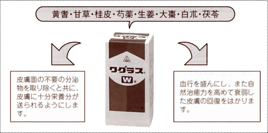 ワグラスW錠 構成生薬と働き